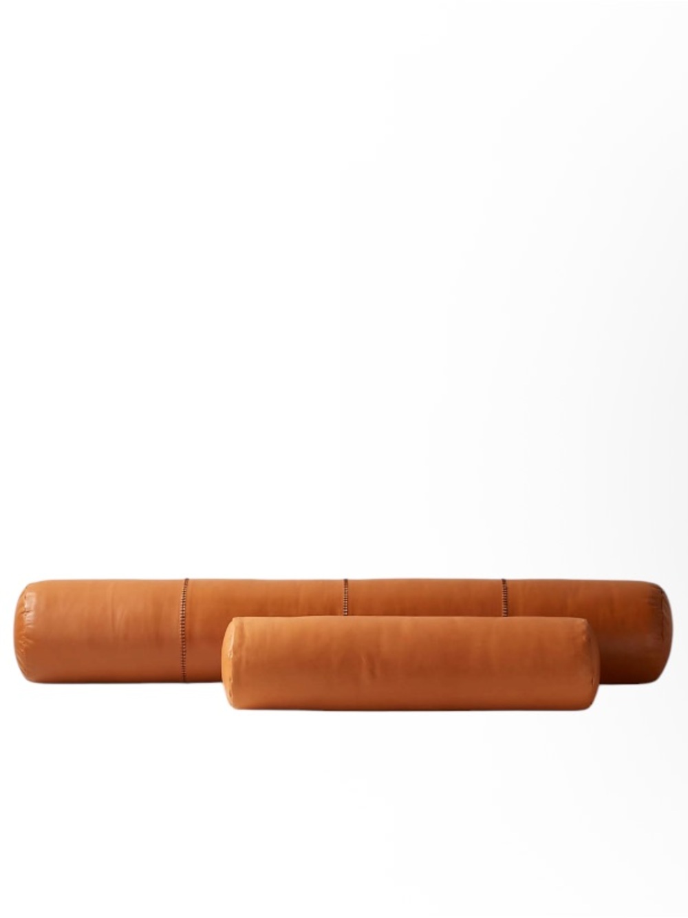CB2 Leather Bolster Pillow